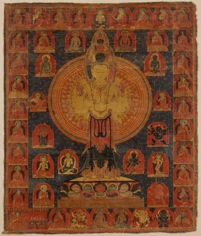 Chenresi aux mille bras, une forme cosmique du Bodhisattva Avalokiteshvara, 14e siècle - Unbekannt