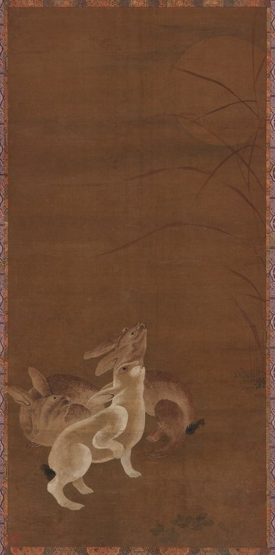 Trois lièvres regardant la lune, 1368-1644 - Unbekannt