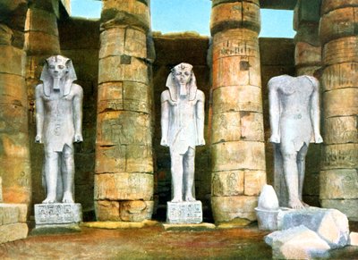 Trois statues de Ramsès II, Louxor, Égypte, XXe siècle - Unbekannt