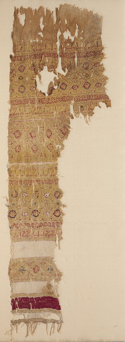 Tiraz avec bandes de guilloche et frange, 1100s - Unbekannt