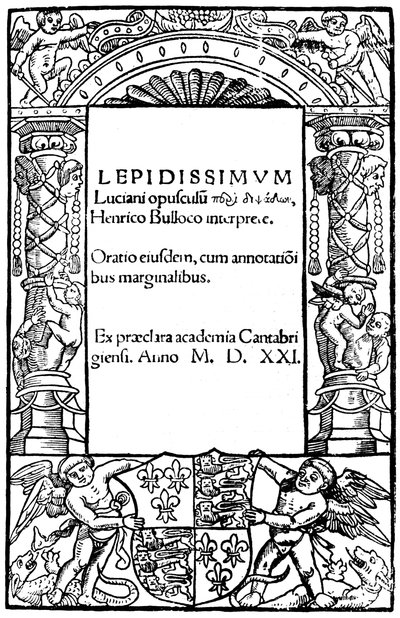 Page de titre de Lucian, 1521, 1893 - Unbekannt