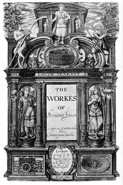 Page de titre des œuvres de Ben Jonson, 1616, 1893 - Unbekannt