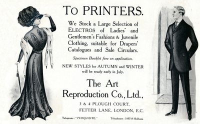 Aux imprimeurs - Publicité de The Art Reproduction Co., Ltd, 1909 - Unbekannt
