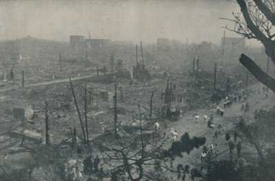 Plaine fumante de débris et de cendres de Tokyo, vers 1935 - Unbekannt