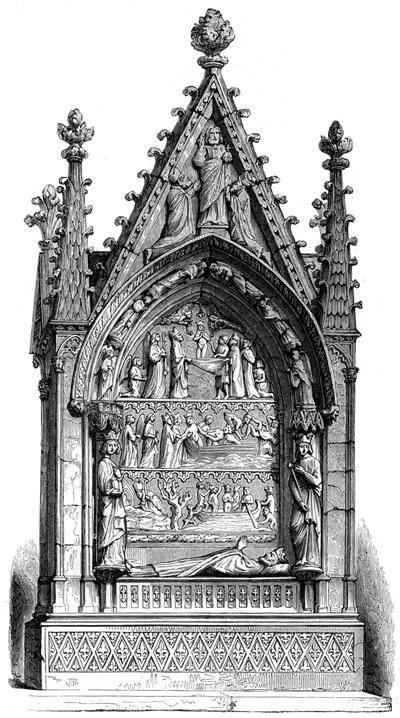Tombe de Dagobert I 603-689, roi mérovingien, Basilique Saint-Denis, 1849 - Unbekannt