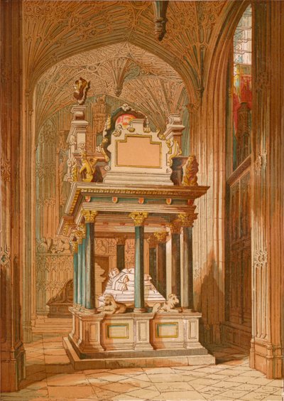 Tombe de la reine Élisabeth. - Abbaye de Westminster, c1845, 1864 - Unbekannt