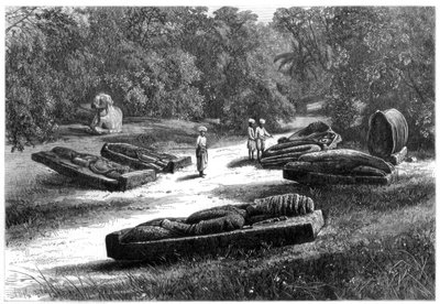 Tombes des Rajahs Gond, Chanda, Inde centrale, 1875 - Unbekannt