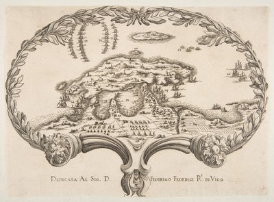 Plan topographique de Porto Ercole en forme d