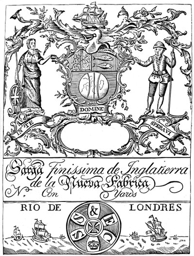 Étiquette commerciale de la South Sea Company, 18e siècle 1894 - Unbekannt