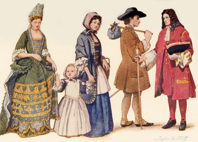 Vêtements traditionnels sous les règnes de Jacques II - Guillaume et Marie 1685-1700, 1903, 1937 - Unbekannt