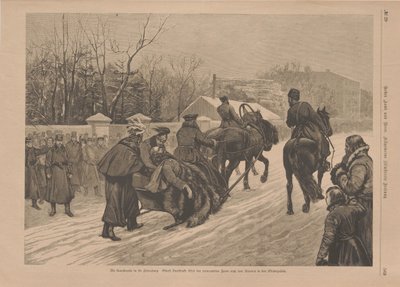 Transport du tsar Alexandre II blessé après l