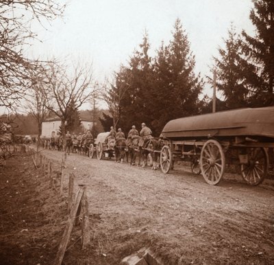 Transport de pontons, Somme, nord de la France, vers 1914-1918 - Unbekannt