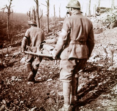Transport des blessés, Chemin des Dames, nord de la France, vers 1914-1918 - Unbekannt