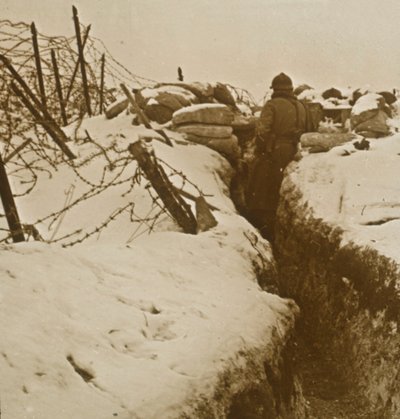 Tranchées dans la neige, Alsace, est de la France, c1914-c1918 - Unbekannt