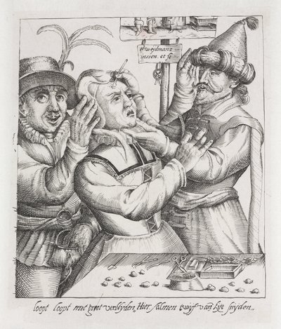 Trépanation "Retirer la pierre", gravure - Unbekannt