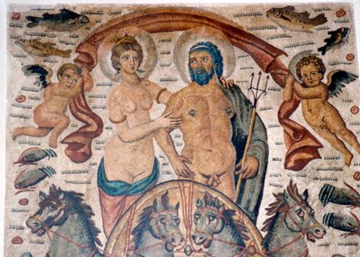 Triomphe de Neptune et Amphitrite, mosaïque romaine, début du 4e siècle - Unbekannt