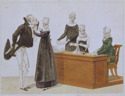 Essayer un jabot, vers 1815 - Unbekannt