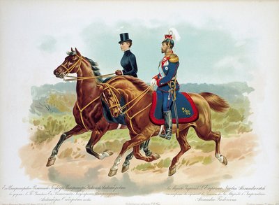 Tsar Nicolas II de Russie en uniforme du régiment de la Garde de Vie de Sa Majesté, 1896 - Unbekannt
