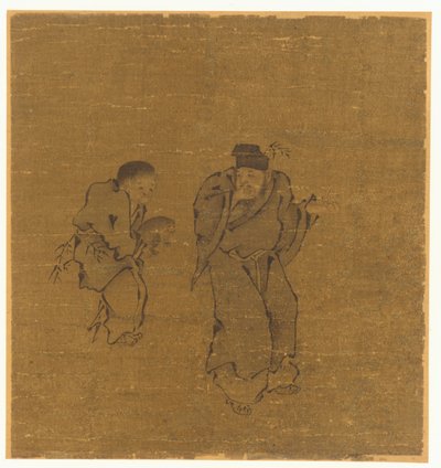 Deux figures masculines avec un crapaud, dynastie Ming ou Qing, 17ème siècle - Unbekannt