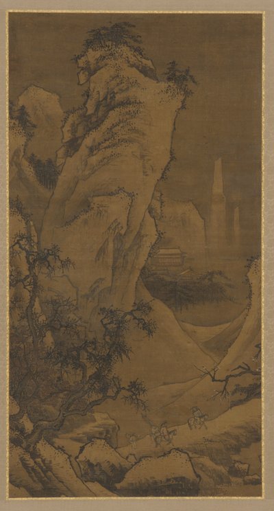 Deux cavaliers cherchant des fleurs de prunier, dynastie Ming, 16ème siècle - Unbekannt