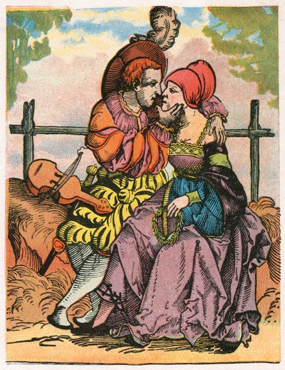 Deux amants, 16ème siècle - Unbekannt