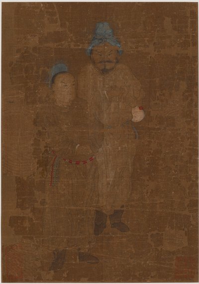 Deux figures masculines, debout, dynastie Ming, 17e siècle - Unbekannt