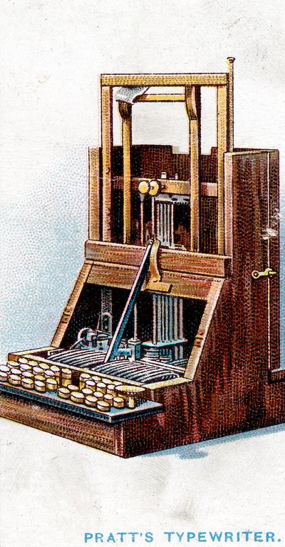 Machine à écrire brevetée par John Pratt en 1866, 1915 - Unbekannt