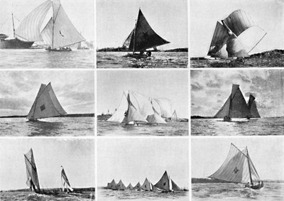 Scènes typiques de yachting dans le port de Sydney, vers 1900 - Unbekannt
