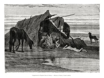 Tziganes campant dans la Puszta, 1886 - Unbekannt