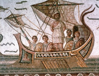 Ulysse et les sirènes, mosaïque romaine, 3e siècle après J.-C. - Unbekannt