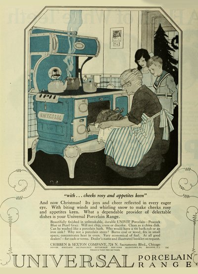 Gamme de porcelaine universelle, publicité du Saturday Evening Post, vers 1920-1925 - Unbekannt
