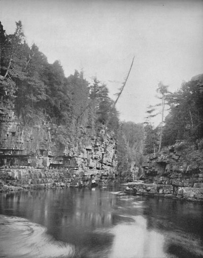Extrémité supérieure du Chasm Au Sable, les Adirondacks, vers 1897 - Unbekannt