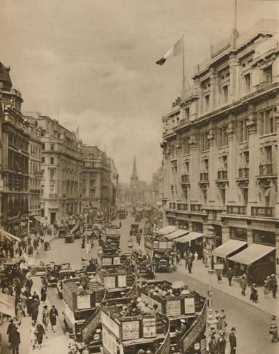Partie supérieure de Regent Street, Le Paradis des acheteurs londoniens, vers 1935 - Unbekannt