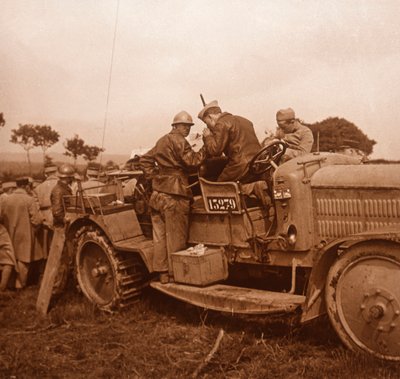 Utilisation du treuil pour ballon de barrage, Somme, nord de la France, vers 1914-1918 - Unbekannt