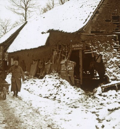 Station vétérinaire pour chevaux, Calonne, nord de la France, vers 1914-1918 - Unbekannt