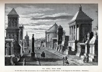 Via Appia près de Rome, reconstruction - Unbekannt