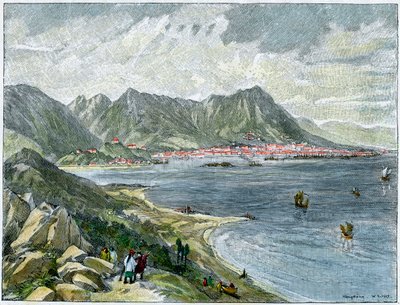 Victoria, Hong Kong, depuis le continent chinois, vers 1890 - Unbekannt
