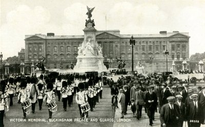 Mémorial de Victoria, Buckingham Palace et gardes, Londres, années 1930 - Unbekannt