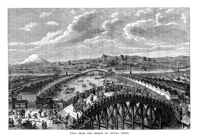 Vue depuis le pont de Nippon, Tokyo, Japon, 1877 - Unbekannt