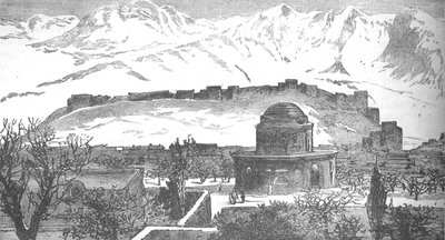 Vue à Kaboul : Le Bala Hissar et une partie de la ville depuis Deh Afghan, vers 1880 - Unbekannt
