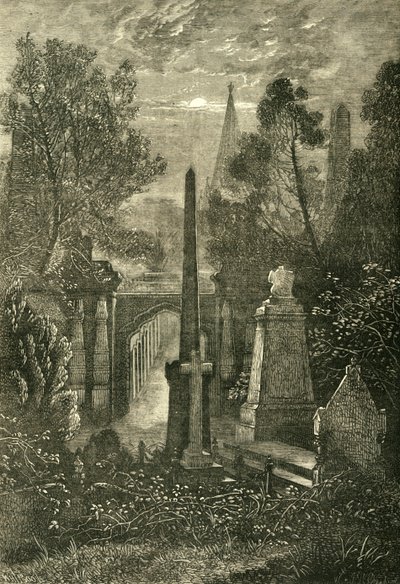 Vue du cimetière de Highgate - Unbekannt