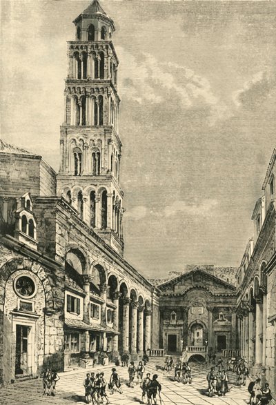 Vue de Spalatro, montrant le Campanile et le Péristyle du Palais de Dioclétien, 1890 - Unbekannt