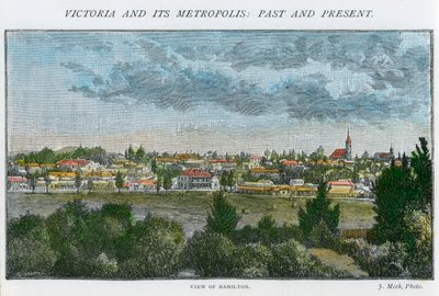 Vue de Hamilton, Victoria, Australie, vers 1885 - Unbekannt