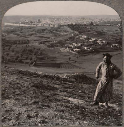 Vue de Jérusalem depuis le mont Scopus, vers 1900 - Unbekannt