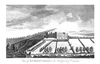 Vue du château de Lumley dans l