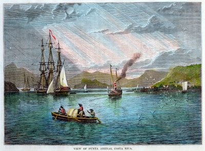 Vue de Punta Arenas, Costa Rica, vers 1880 - Unbekannt