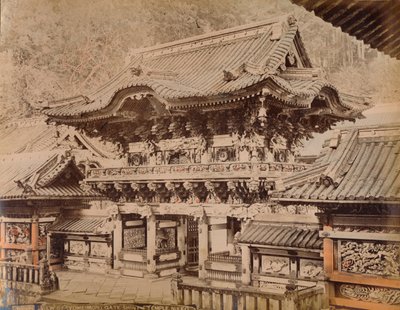 Vue de la porte Yomeimon - Temple Shinto Nikko, vers 1890-1900 - Unbekannt