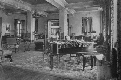 Vue du salon, Gaylord Apartments, Los Angeles, Californie, 1924 - Unbekannt