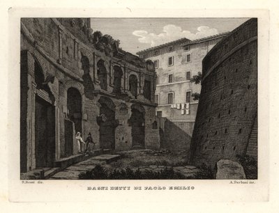 Vue des Thermes de Paolo Emilio au Forum de Trajan, Bagni Detti di Paolo Emilio - Unbekannt