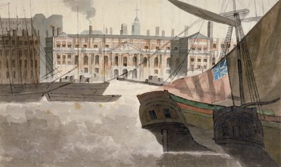 Vue de la Douane depuis la Tamise, Londres - Unbekannt